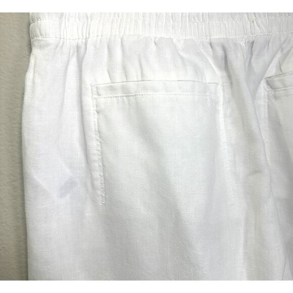 Athleta Retreat Linen High Rise Ankle Pants Size L Tall Size 14 - Picture 5 of 12